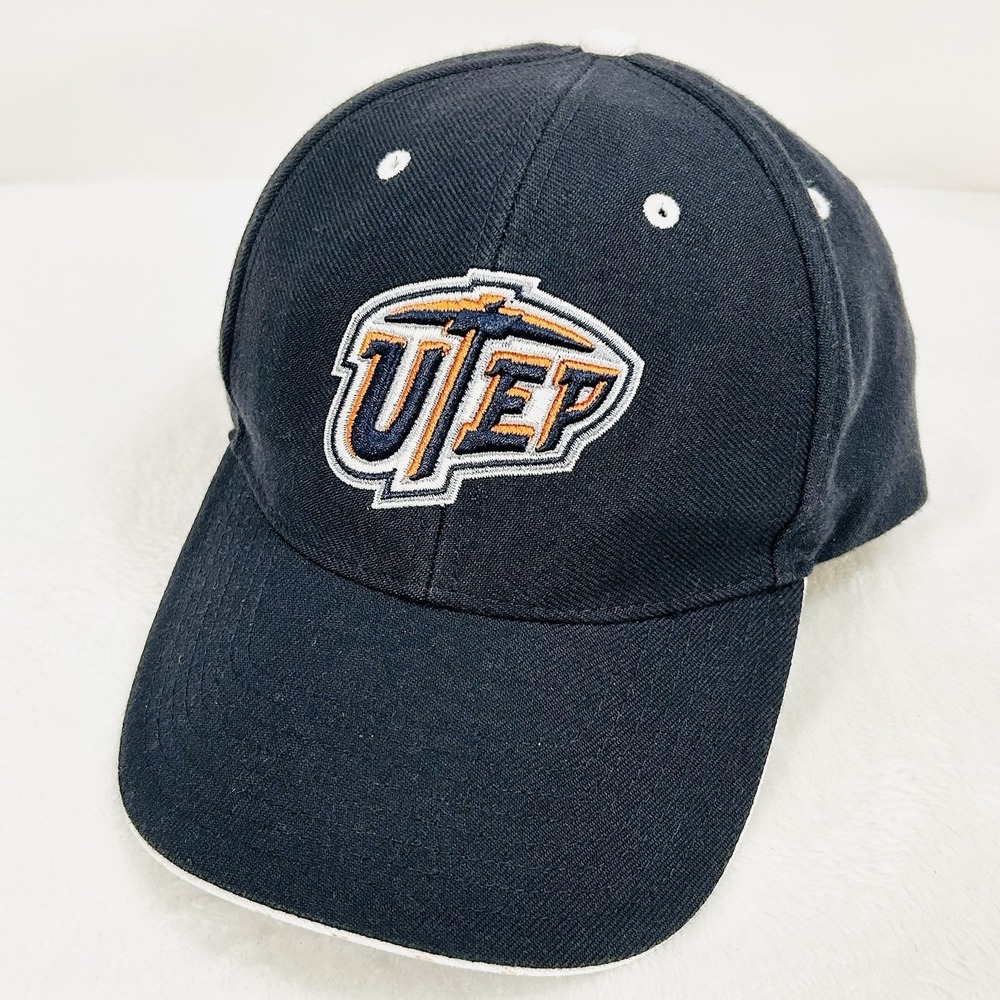 NCAA‎ UTEP Miners Team Logo Hat Cap Adjustable Strapback Blue College Outdoors
